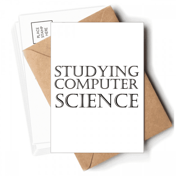 Short Phrase Studying Computer Science Postcards Envelopes Blank Note Cards Mailing