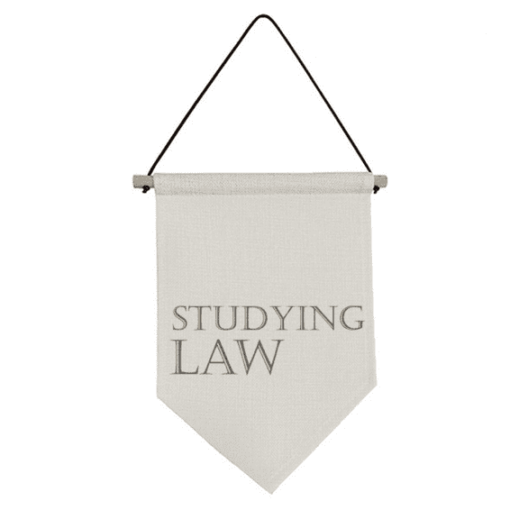 Short Phrase Studying Law Canvas Flag Hanging Wall Art Decor Banner