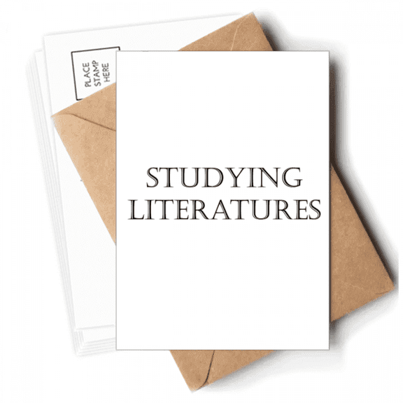 Short Phrase Studying Literatures Postcards Envelopes Blank Note Cards Mailing