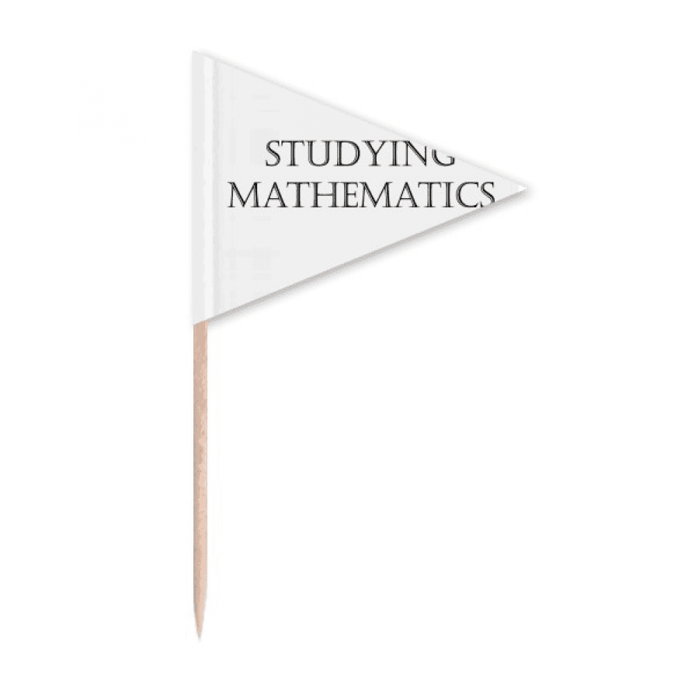 Short Phrase Studying Mathematics Toothpick Triangle Cupcake Toppers ...