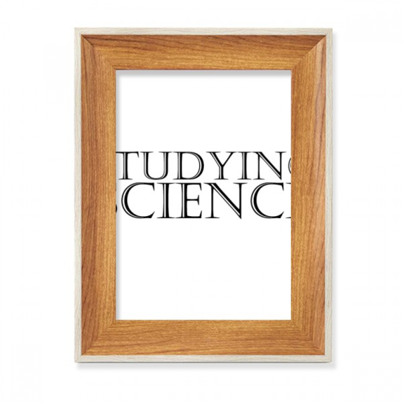 Short Phrase Studying Science Desktop Wooden Photo Frame Display Picture Art Painting Multiple Sets