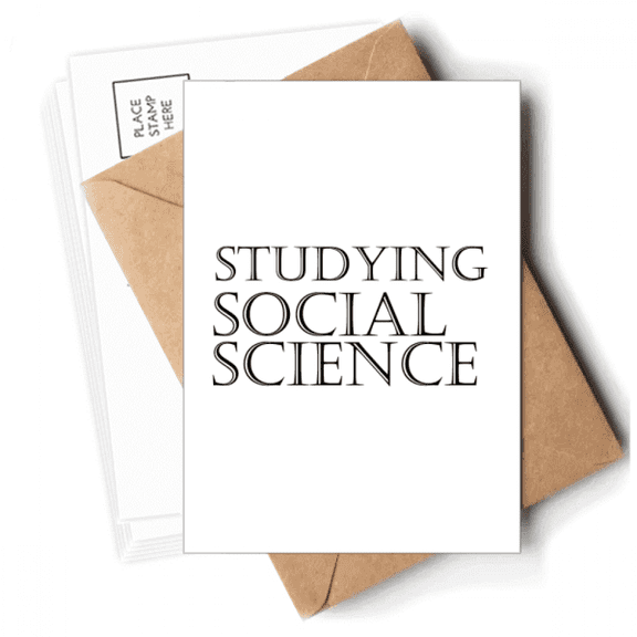 Short Phrase Studying Social Science Postcards Envelopes Blank Note Cards Mailing