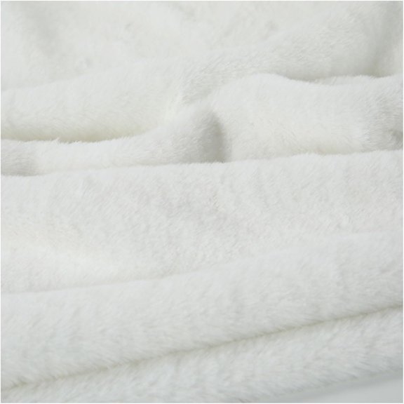 Short Pile Fun Faux Fur Fabric Material, 63 Colors Smooth Faux Fur Material Squares Soft Plush Craft and Hobby Fabric, Fluffy Fabric Craft Cut Strip for Sewing, Pet Beds, 50x50cm (Color : White)