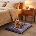 thumbnail image 1 of Short Pile Pet Mat with Ties Cushioned Gripped Bottom Non Slip Crates Furniture for Cats Small Dogs Indoor Soft Washable All Seasons Bed, 1 of 6