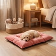 thumbnail image 1 of Short Pile Pet Mat with Ties Cushioned Gripped Bottom Non Slip Crates Furniture for Cats Small Dogs Indoor Soft Washable All Seasons Bed, 1 of 6