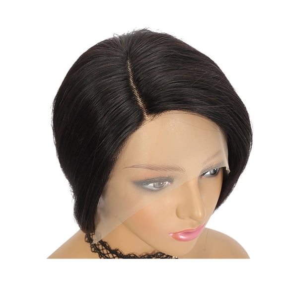 Short Pixie Bob Lace Front Wig for Women - 13x4x1 Side Parted Remy Hair Wig, Straight and Stylish