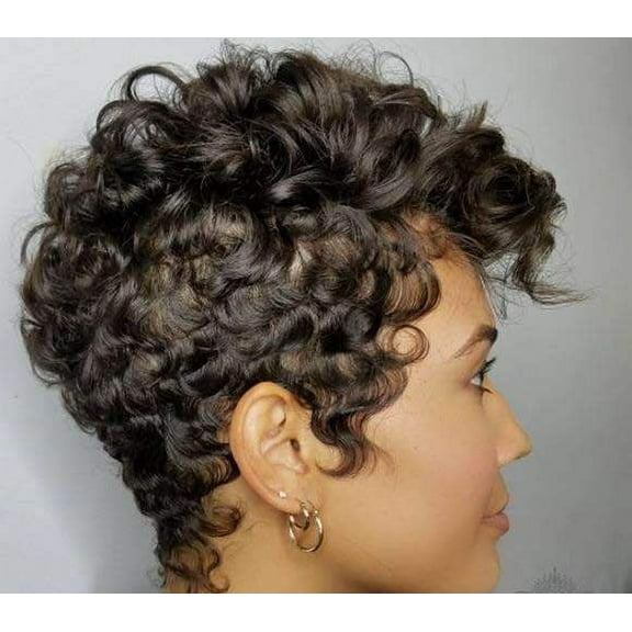 Short Pixie Cut Wigs Curly Wigs for Women Synthetic Hair Wigs Natural Looking Heat Resistant Fiber