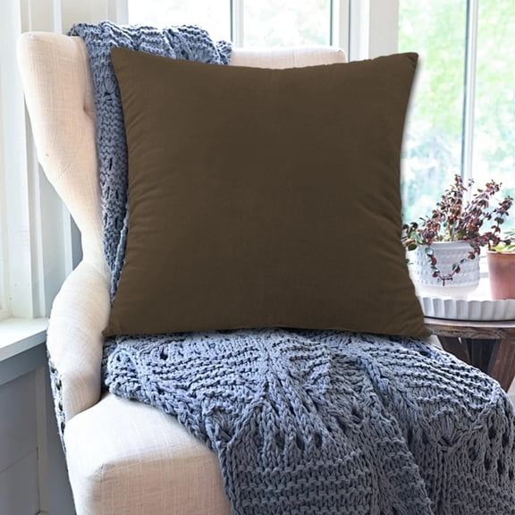 Short Plush Bohemian Pillow Cover Double-Sided, Textured Solid Color Throw Case – Artificial Fur Front & Breathable Back, Invisible Zipper for Seasonal Home or Holiday Decor