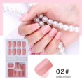 thumbnail image 1 of Short Press on Nails Oval Pink Artificial Fake Nails Press Ons with Designs Glossy Gel Press on Nails Short Full Cover False Nails 24PCS Reusable Glue On Nails Kit for Women Girls, 1 of 2