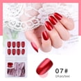 thumbnail image 1 of Short Press on Nails Oval Red Artificial Fake Nails Press Ons with Designs Glossy Gel Press on Nails Short Full Cover False Nails 24PCS Reusable Glue On Nails Kit for Women Girls, 1 of 2