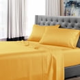 thumbnail image 1 of Short Queen Size 600 Thread Count Luxury Extrasoft 100% Egyptian Cotton 4 Piece Sheets Set in Hotel Quality Golden Solid, 1 of 5