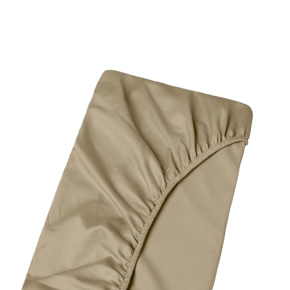 Short Queen Size Extra Deep Pockets Fitted Sheet Only - 1000-Thread Count 100% Pure Egyptian Cotton, 28 inches Deep Pockets Fitted Sheet, Soft, Sateen Weave - Taupe Color