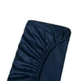 thumbnail image 1 of Short Queen Size Extra Deep Pockets Fitted Sheet Only - 1000-Thread Count 100% Pure Egyptian Cotton, 18 inches Deep Pockets Fitted Sheet, Soft, Sateen Weave - Navy Blue Color, 1 of 7