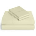 thumbnail image 1 of Short Queen Size Giza Sheets - Premium 400-Thread-Count Soft 100% Pure Giza Egyptian Cotton 4PC Bed Sheet Set, 15" Inches Deep Pockets - Ivory, 1 of 7