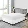 thumbnail image 1 of Short Queen Size Tailored Drop Dual Tone Solid Bed Skirt with Adjustable Elastic Belt Microfiber Fabric Fade & Wrinkle Resistant Bed Frame Cover Easy to Fit & Care (23 Inch Drop, Dark Gray), 1 of 4