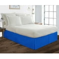 thumbnail image 1 of Short Queen Size Tailored Drop Pleated Solid Bed Skirt with Adjustable Elastic Belt Microfiber Fabric Fade & Wrinkle Resistant Bed Frame Cover Easy to Fit & Care (29 Inch Drop, Royal Blue), 1 of 4
