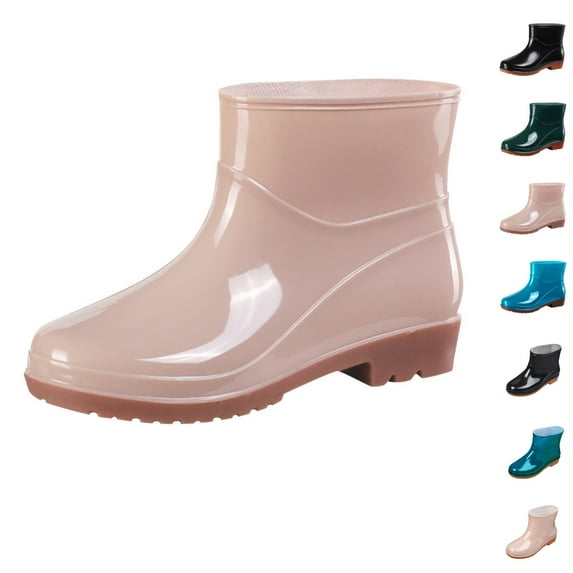 Short Rain Boots For Women and Men Ankle Waterproof Rainboot Slip On Garden Boot Ladies Rubber Outside Work With Comfort
