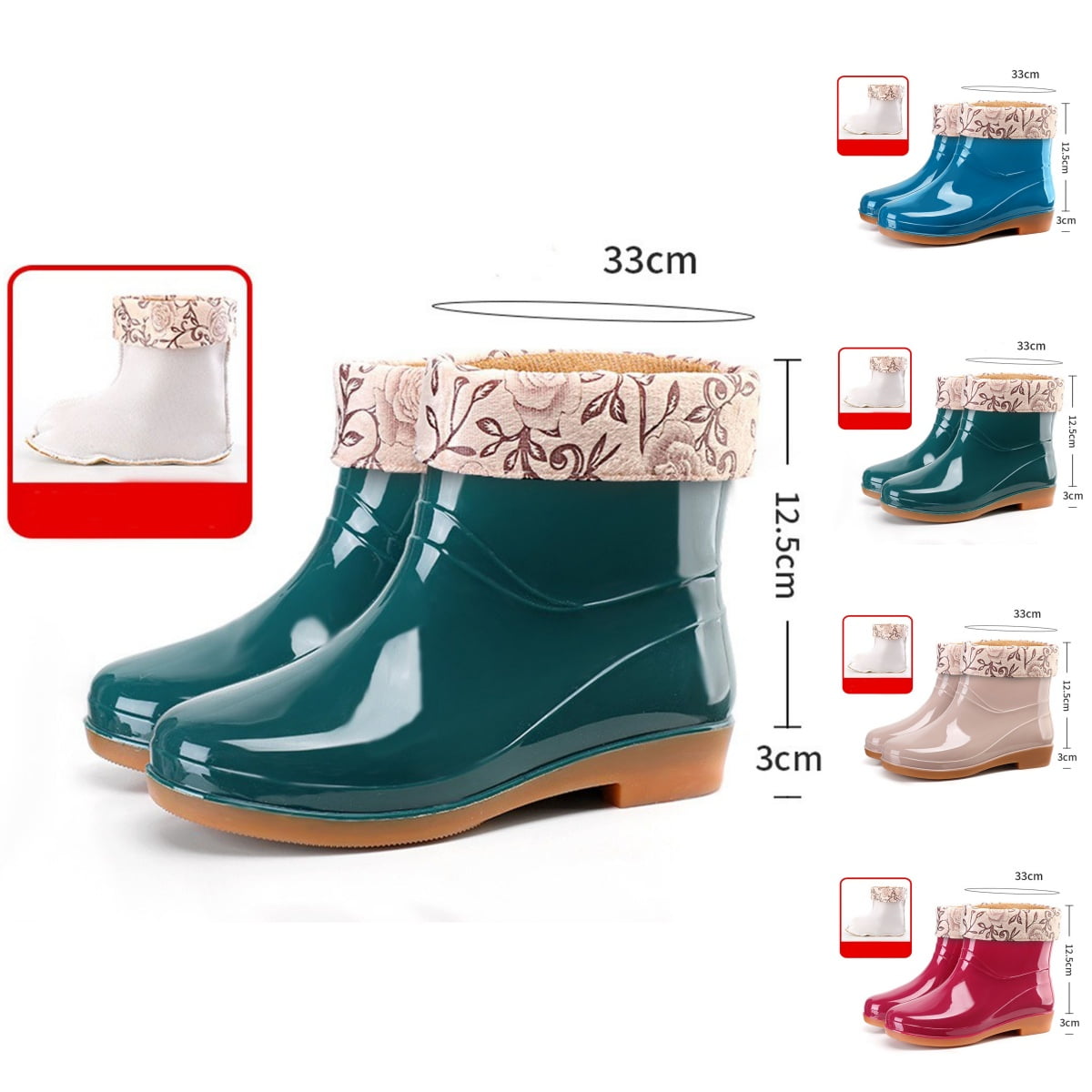 slip on rain boots womens