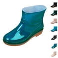 thumbnail image 1 of Short Rain Boots For Womens Ankle Waterproof Rainboot Slip On Garden Boot Rubber Shoes, 1 of 6