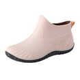 thumbnail image 1 of Short Rain Boots for Women Waterproof Garden Working Shoes Lightweight Non Slip Water Shoes Slip On Rubber Ankle Booties Brown Size 8, 1 of 5