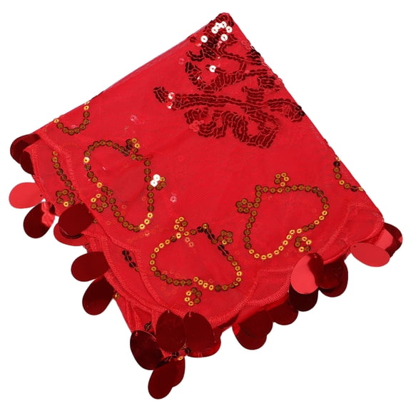 Short Red Bridal Veil with Embroidered Lace Wedding Headpiece for Chinese Weddings