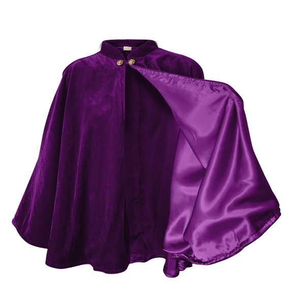 Short Renaissance Cloak, Velvet Capelet Lined in Satin, Unisex, Medieval