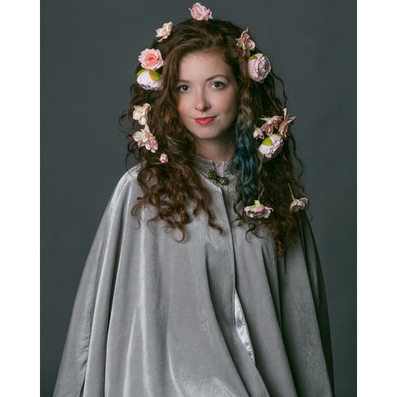 Short Renaissance Cloak, Velvet Capelet Lined in Satin, Unisex, Medieval