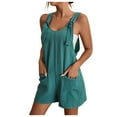 thumbnail image 1 of Short Rompers For Women Sevevn Womens Summer Cute Short Overalls Loose Fit Sleeveless Casual Rompers Jumpsuits Shorts, 1 of 7
