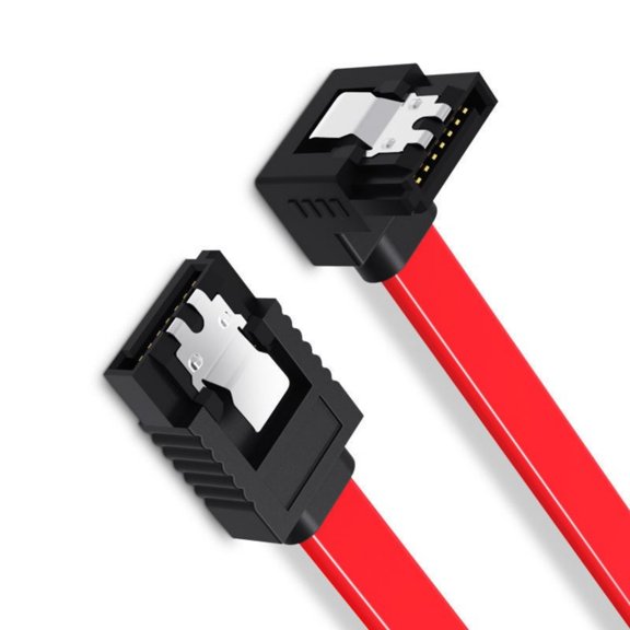 Short SATA3.0 Cable Angled Connectors AntiSnap Latches Secure Connection for Tight Installations for Desktop