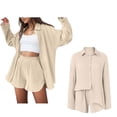 thumbnail image 1 of Short Set 2 Piece Outfits Sets Button Down Shirt Short Summer Dresses Vacation Essentials, 1 of 7