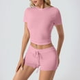 thumbnail image 1 of Short Set 2 Piece Sets Top & Loose Fit Shorts Womens Spring Outfits Women's Workout Sets, 1 of 5