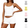 thumbnail image 1 of Short Set 2 Piece Sleeveless Tank Top and Shorts Summer Beach Outfits, 1 of 5