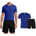 thumbnail image 1 of Short Set Two Piece Outfits Men's T Shirts Short Sleeve & Shorts Mens Summer Outfits Beach Vacation Essentials Mens Matching Set, 1 of 4