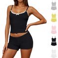 thumbnail image 1 of Short Set Two Piece Outfits Sleeveless Tank Tops Shorts Spring Clothes Vacation Outfits, 1 of 5
