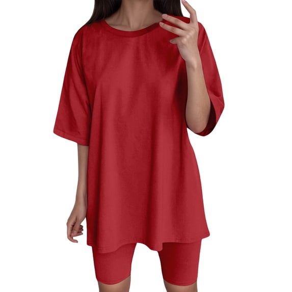 Short Set Two Piece Set Short Sleeve Tops Shorts Womens Summer Outfits Women Outfits