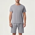 thumbnail image 1 of Short Sets Two Piece Set Men's T Shirts Short Sleeve & Shorts Summer Outfits for Men Beach Clothes Men Clothes, 1 of 5