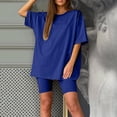 thumbnail image 1 of Short Sets Women 2 Piece Outfits Short Sleeve Tops Shorts Summer Sets Women's Clothing, 1 of 5