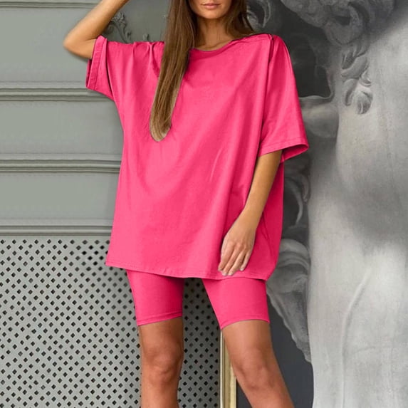 Short Sets Women 2 Piece Outfits T Shirt and Shorts Women Summer Clothes Womens Matching Sets