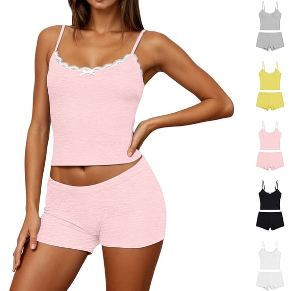 Short Sets Women Two Piece Outfits Sets Sleeveless Tank Tops Shorts Summer Clothes Beach Outfits for Women
