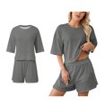 thumbnail image 1 of Short Sets Women Two Piece Outfits Sets T Shirt and Shorts Spring Sets Womens Matching Sets, 1 of 8