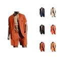 thumbnail image 1 of Short Sets for Men Lightweight Short Sleeve Button Down Stand Collar Shirt and Shorts 2 Piece Matching Set Summer Outfits, 1 of 7