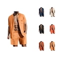 thumbnail image 1 of Short Sets for Men Lightweight Short Sleeve Button Down Stand Collar Shirt and Shorts 2 Piece Matching Set Summer Outfits, 1 of 9