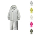 thumbnail image 1 of Short Sets for Men Lightweight Sun Protection Long Sleeve Zip Up Hooded Jacket and Shorts 2 Piece Matching Set Summer Outfits, 1 of 6