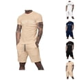 thumbnail image 1 of Short Sets for Men New York Graphic Crewneck T Shirt and Shorts 2 Piece Matching Set Mens Summer Outfits, 1 of 5