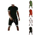 thumbnail image 1 of Short Sets for Men Short Sleeve Crewneck T Shirt and Bermuda Shorts 2 Piece Matching Set Mens Summer Outfits, 1 of 6