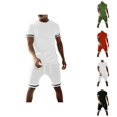 thumbnail image 1 of Short Sets for Men Short Sleeve Crewneck T Shirt and Bermuda Shorts 2 Piece Matching Set Mens Summer Outfits, 1 of 6