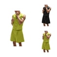 thumbnail image 1 of Short Sets for Men Sleeveless V Neck Button Vest and High Waist Wide Leg Shorts 2 Piece Matching Set Mens Summer Outfits, 1 of 9