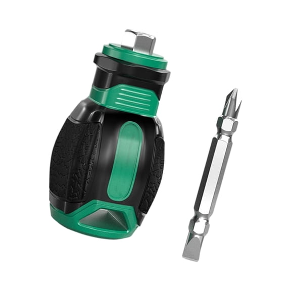 Short Shank Screwdriver With Magnetic Double Tip Quick Release Mechanism Suitable For Mechanics Hobbyists Narrow Areas