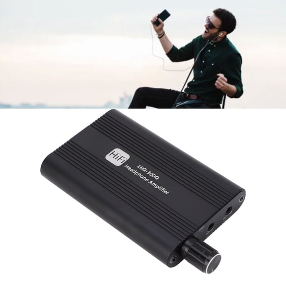 Short Short HiFi Headphone Amplifier, Compact Bass Control 3.5mm HiFi Earphone AMP for MP3