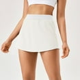 thumbnail image 1 of Short Skirts for Women On Under $10 Solid Color Sports Skirt Fake Two-piece Drying Breathable Fitness Running Tennis Pocket Lined Yoga Skirt Pants, 1 of 3
